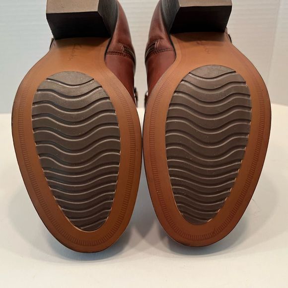 CLARKS Maypearl Fawn Leather Ankle Boots 8.5 *NEW* - Picture 10 of 12